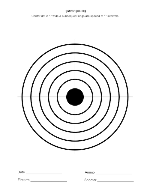 Printable Shooting Targets, Paper Targets | GunRanges.org